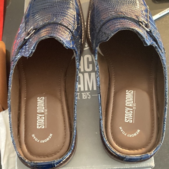 Blue Stacy Adams Gators Slip Ons - Picture 4 of 6